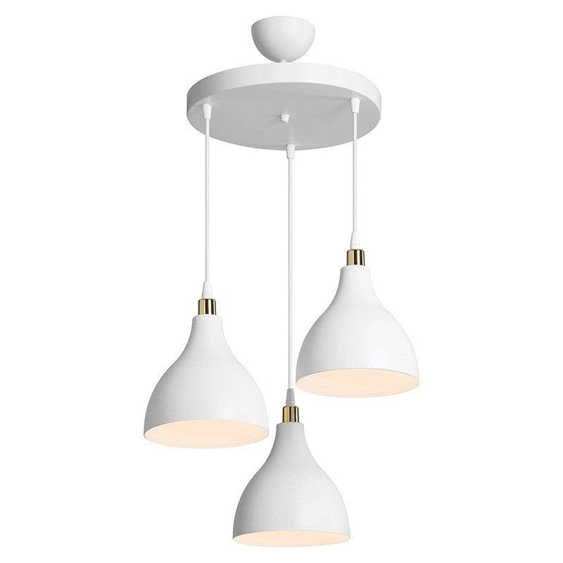 Plafonnier suspension luminaire Lofty Å27 blanc D40x80cm
