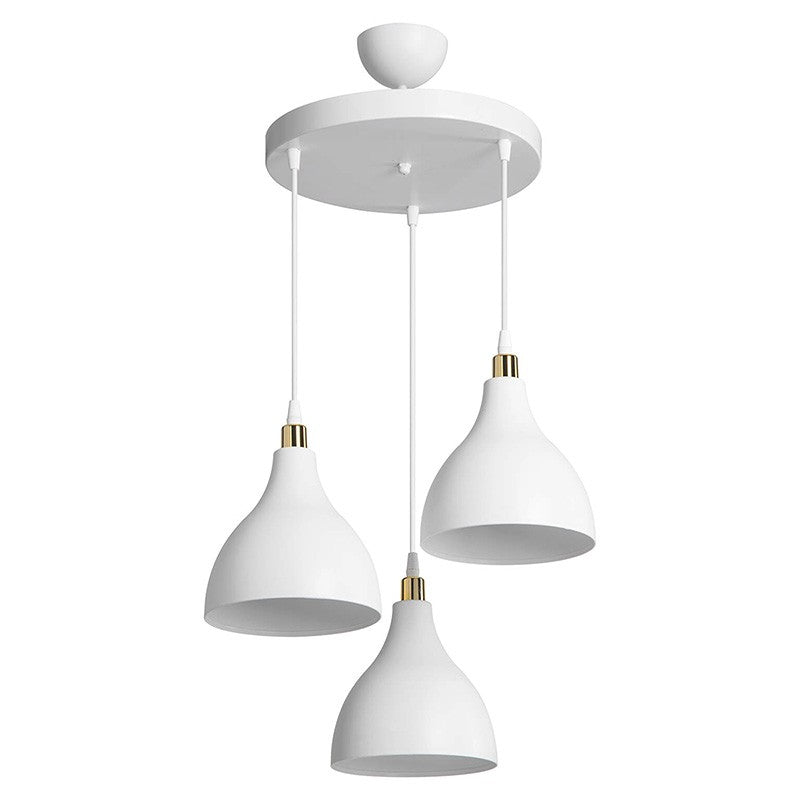 Plafonnier suspension luminaire Lofty Å27 blanc D40x80cm