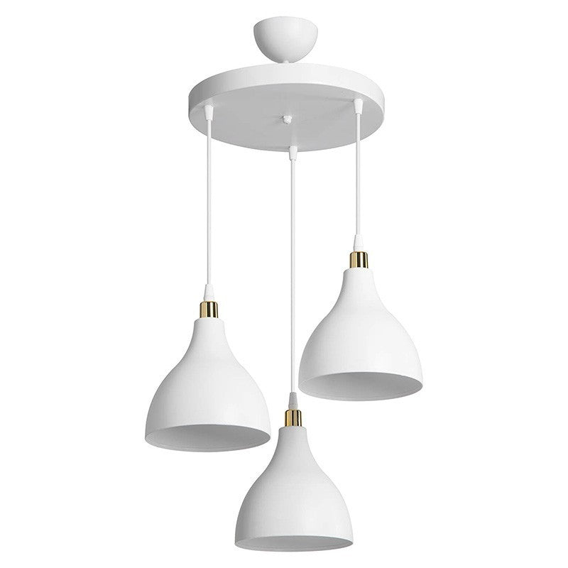 Plafonnier suspension luminaire Lofty Å27 blanc D40x80cm