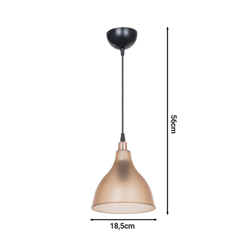Suspension luminaire Plafonnier Orazio ambre-noir
