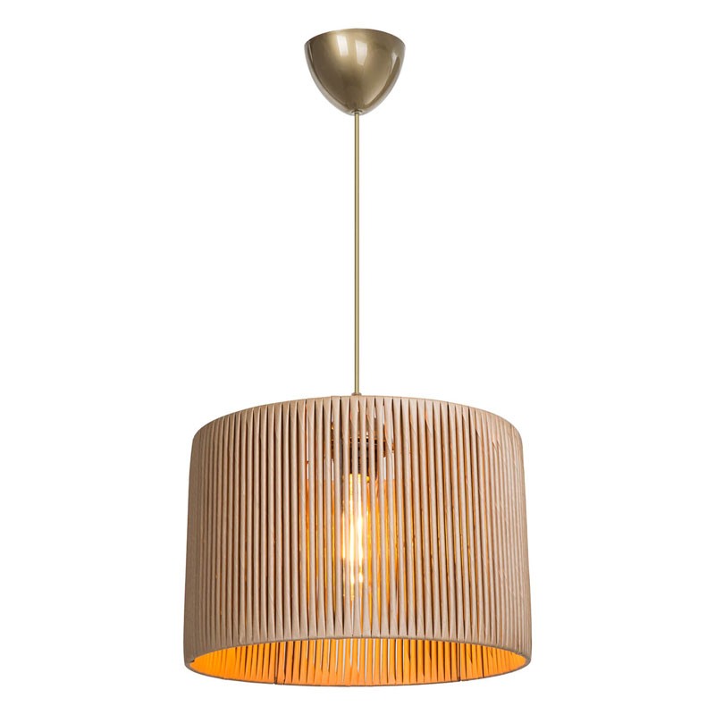 Suspension luminaire Plafonnier Ε27 naturel D30x75cm