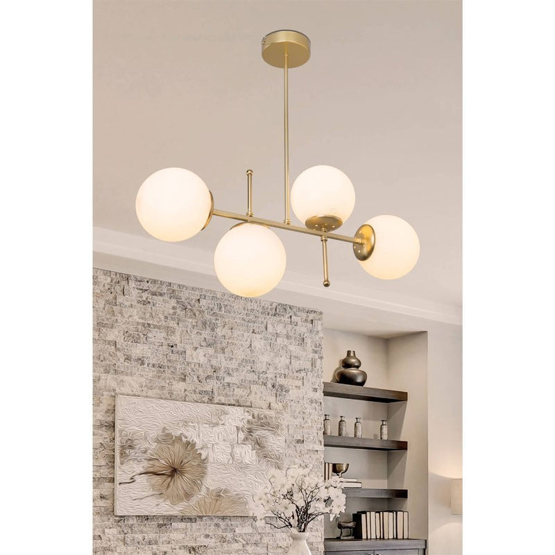Suspension luminaire Plafonnier Ε27 doré 70x20x65cm