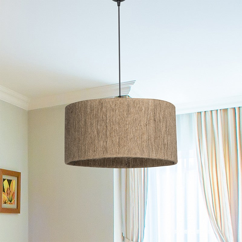 Suspension luminaire Plafonnier Ε27 marron D40x75cm
