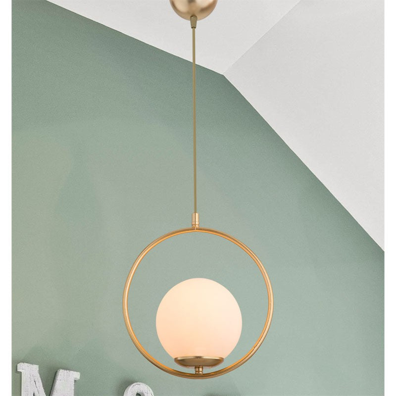 Suspension luminaire Plafonnier Ε27 doré D26x75cm