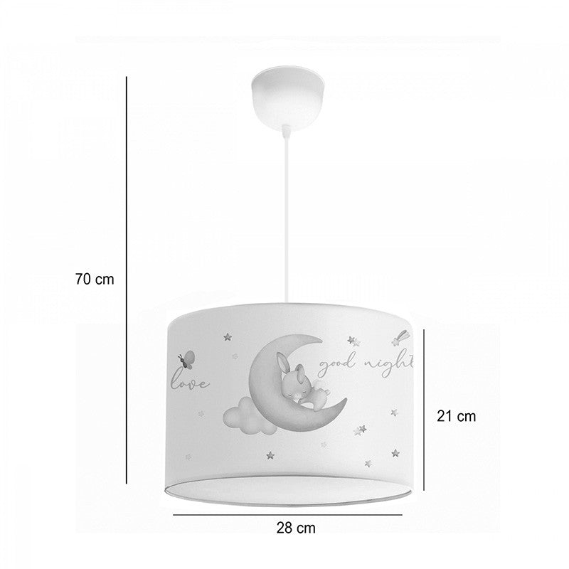 Suspension luminaire Plafonnier enfant blanc 24x21 cm