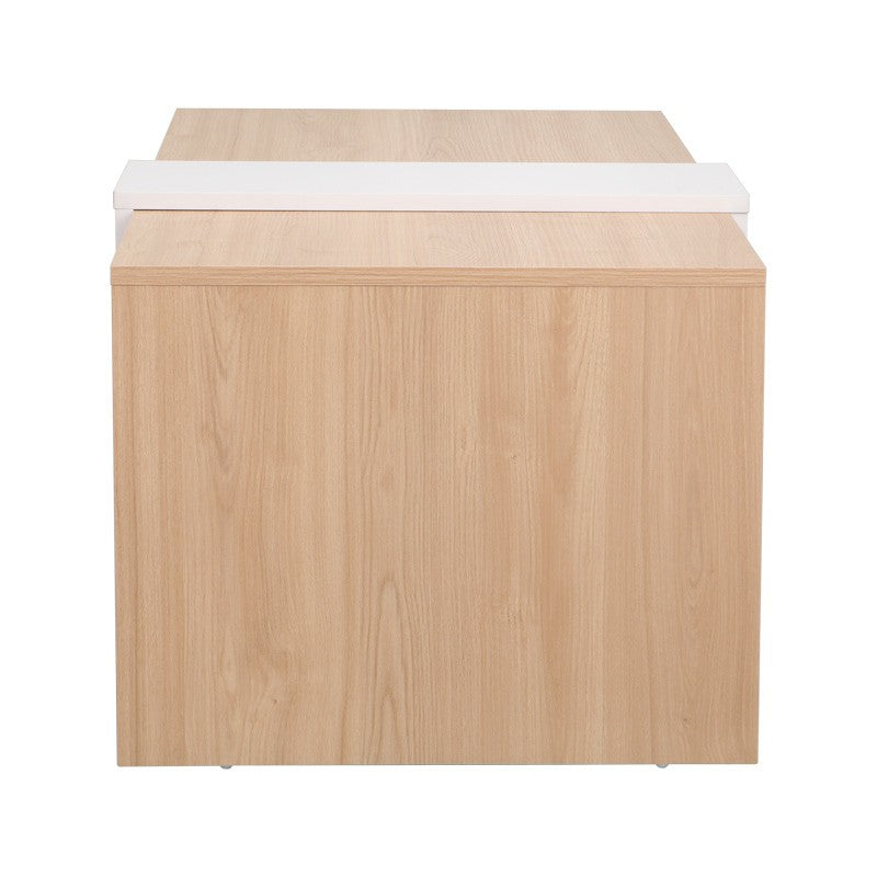 Table basse Cozeto bois blanc 100x53x41,5cm