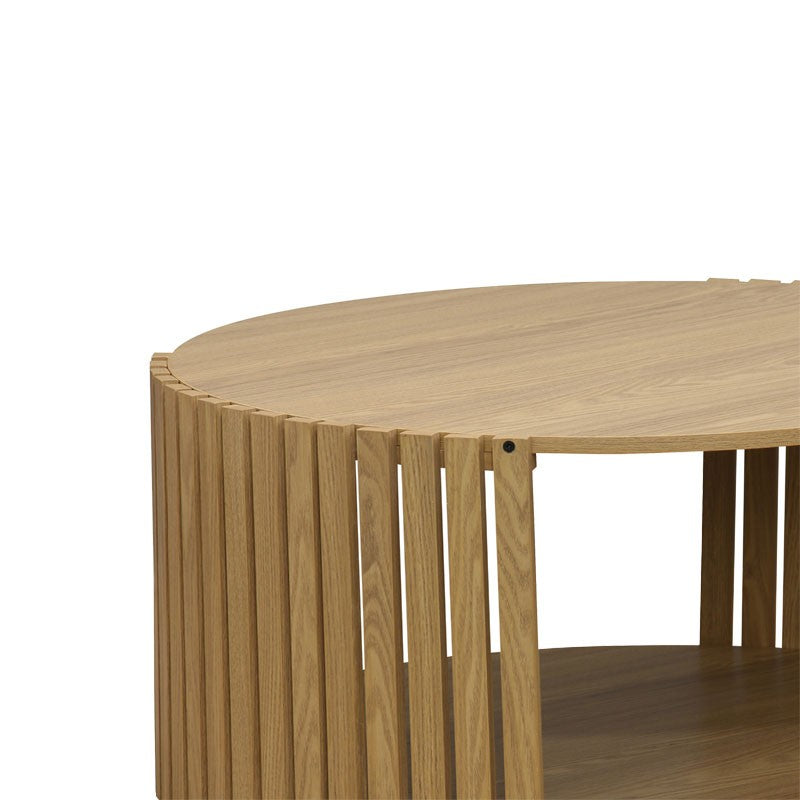 Table basse bois mdf naturel D83x38cm