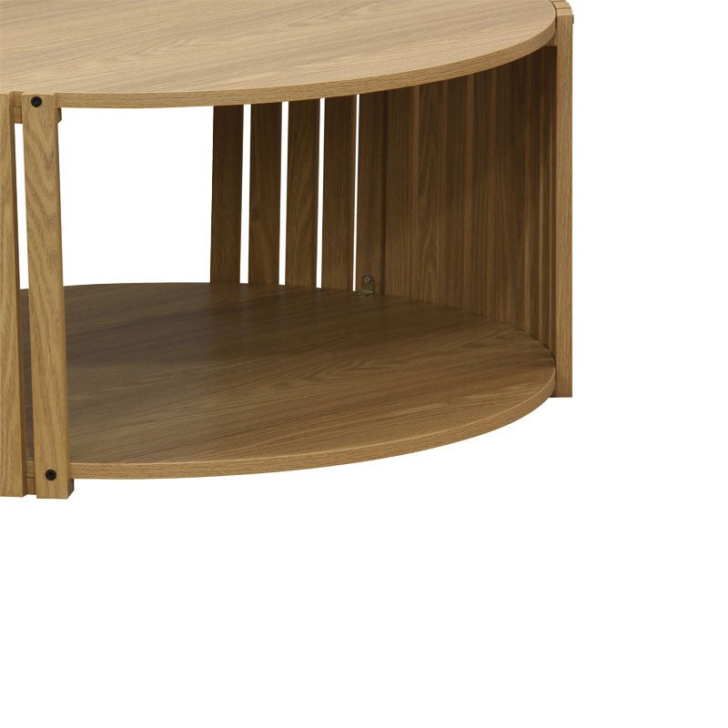 Table basse bois mdf naturel D83x38cm