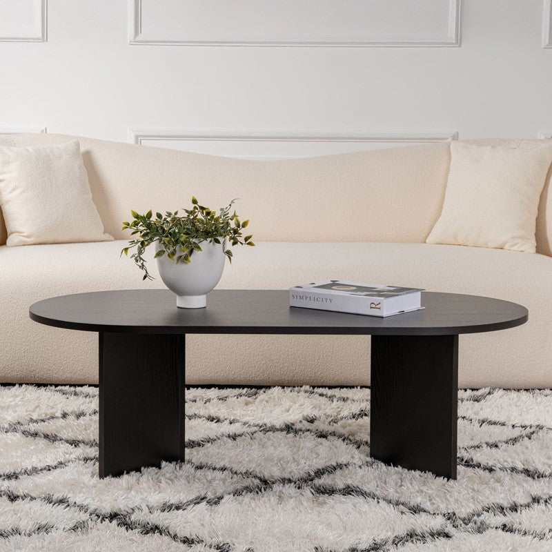Table basse noir 119x60x40 cm