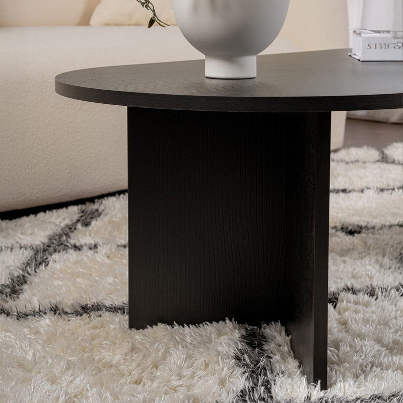 Table basse noir 119x60x40 cm