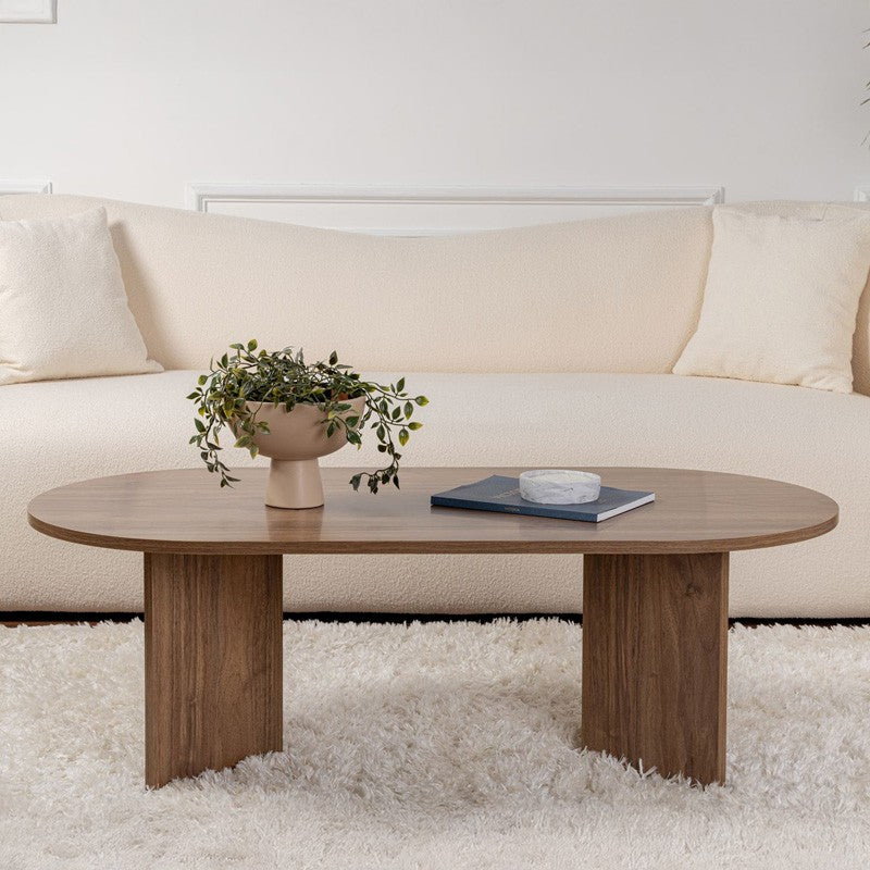 Table basse bois noyer 119x60x40cm