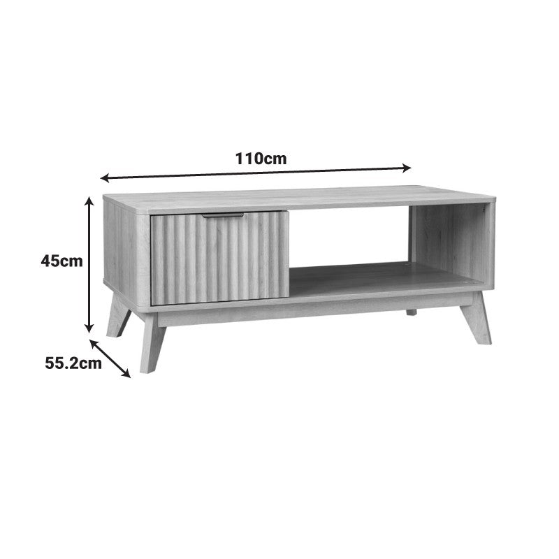 Table basse Hamea bois MDF 110 x 55,2 x 45 cm
