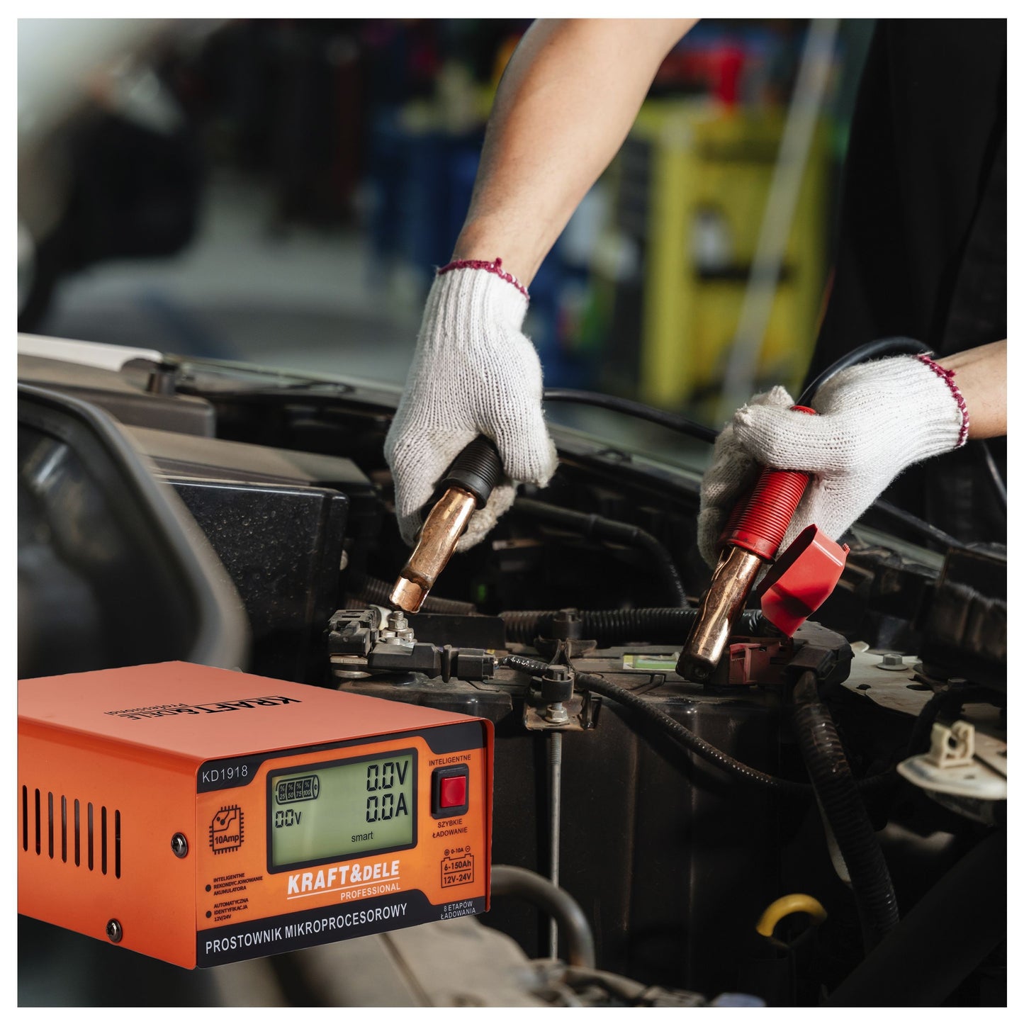 Chargeur de batterie auto REDRESSEUR À MICROPROCESSEUR 10AMP 12/24V