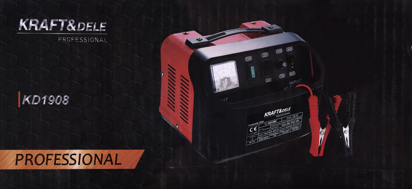 Chargeur de batterie voiture 12/24V 30A