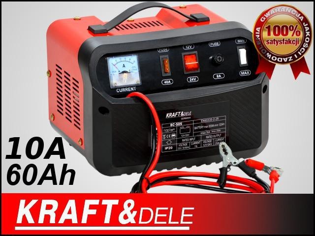 Chargeur de voiture 12V 24V 10A 60Ah