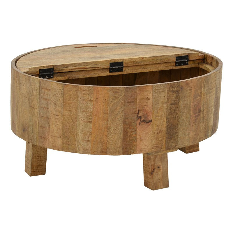 Table basse bois de manguier massif naturel 90x45cm