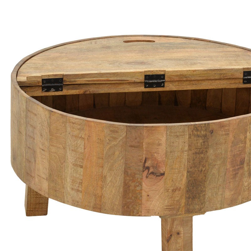 Table basse bois de manguier massif naturel 90x45cm