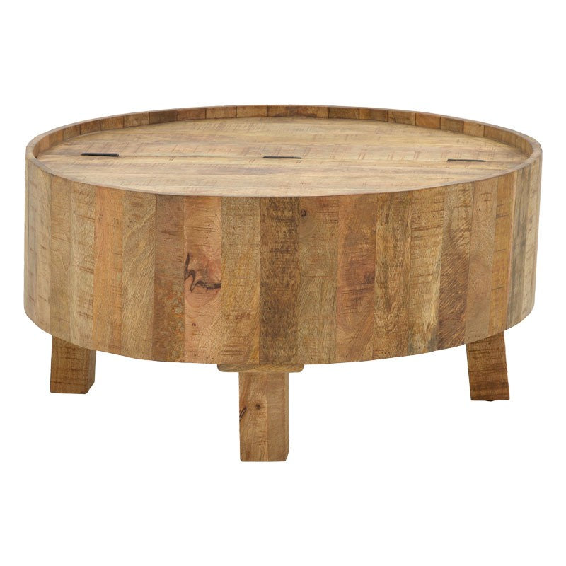 Table basse bois de manguier massif naturel 90x45cm