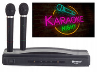 Set karaoke 2 micro sans fil + station