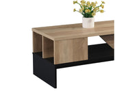 Table basse Naya Bois naturel anthracite 93x46x43 cm