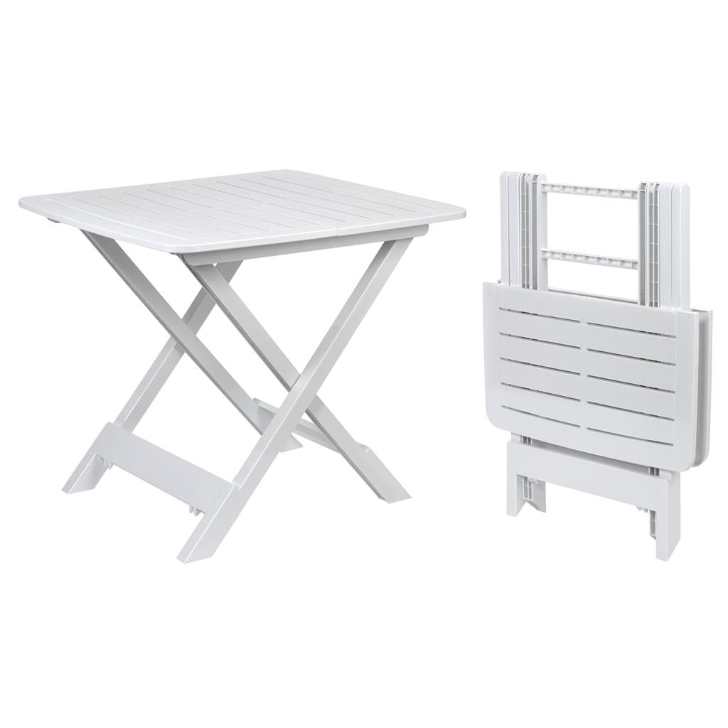 Table D'appoint jardin camping Pliante Modèle Adige - 44 X 44 X 50 Cm. - Blanc