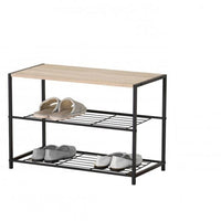 Meuble Etagere Range Chaussures 2 Niveaux 63x30xh43 cm