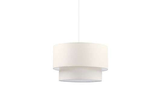 Suspension luminaire plafonnier abat jour blanc crème 30x20 cm
