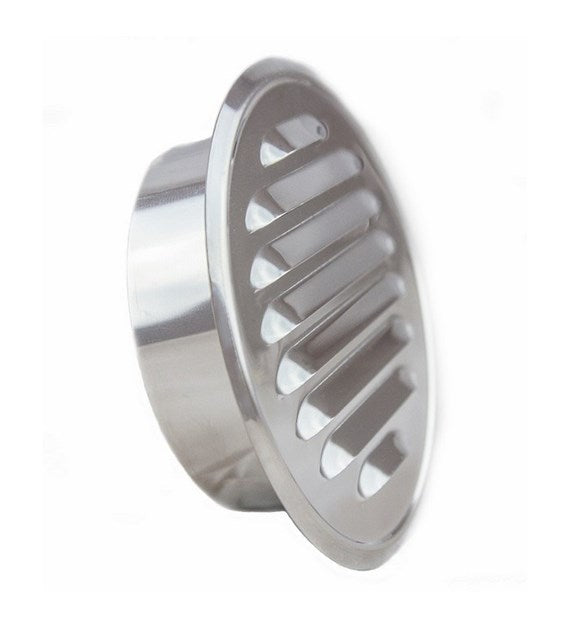 Grille  ventilation d'aération ronde 125 mm, en acier inoxydable