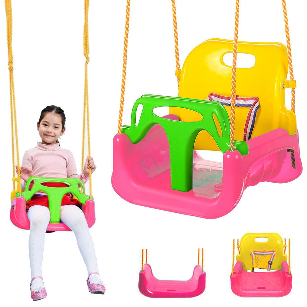 Balançoire De Jardin Pour Enfants 3en1 Rose