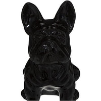 Statuette Chien Bulldog en Céramique Noir H 22 cm