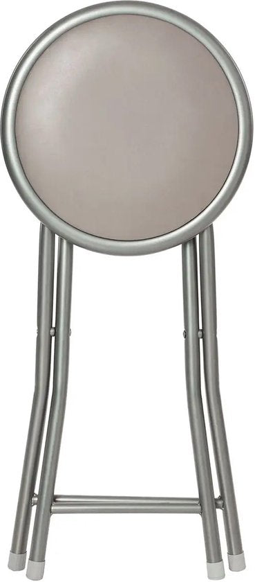 Tabouret pliant PVC taupe