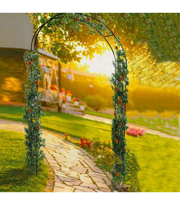 Arche De Jardin En Métal Vert 37x140x240cm