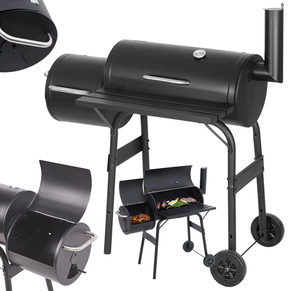 IRIUS Barbecue fumoir charbon couvercle et étagére