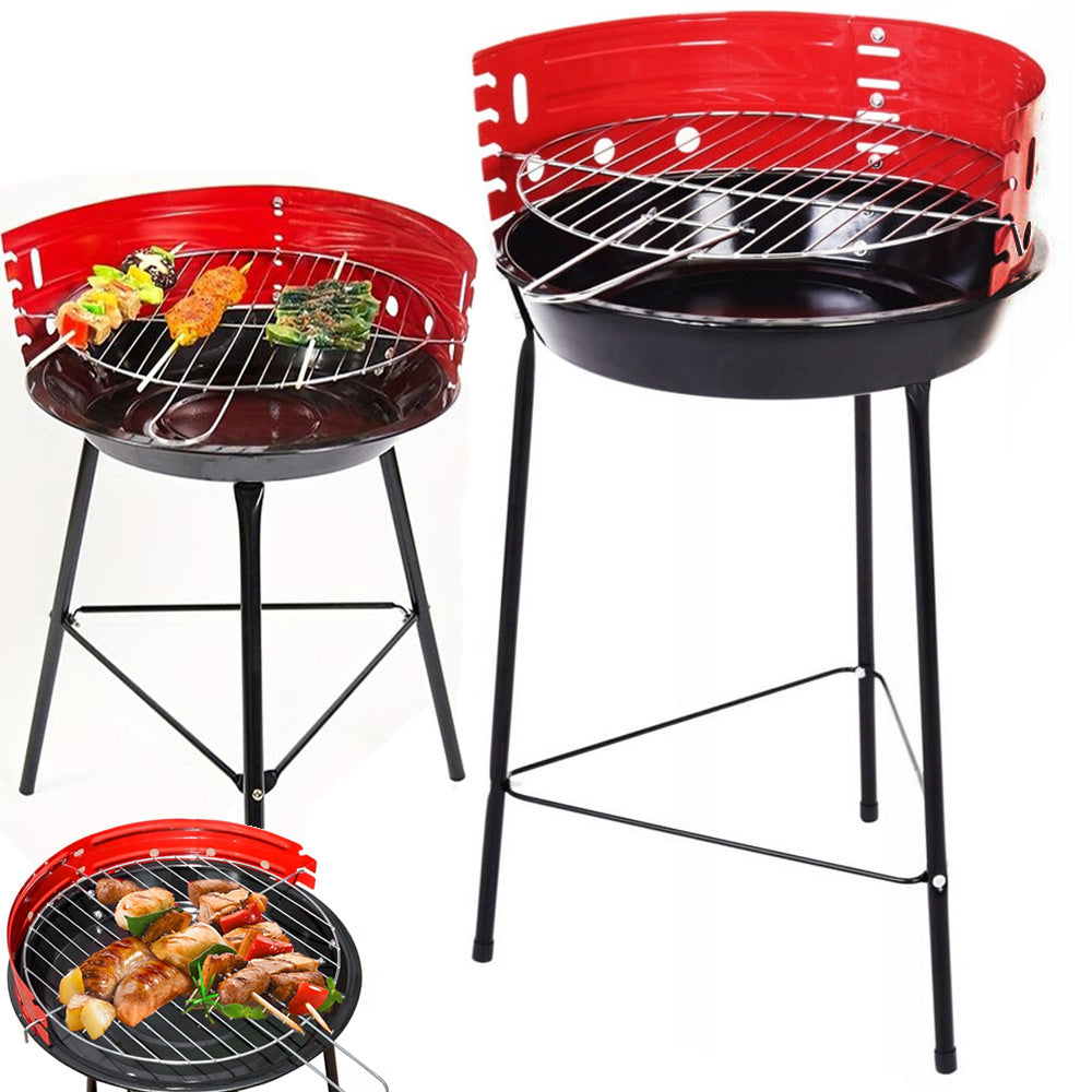 Barbecue charbon sur pied portable grille réglable