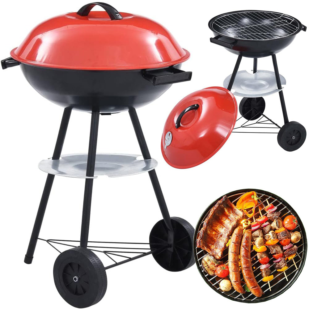 "OSIRIS" Barbecue charbon rond 40CM couvercle plus étagere de rangement