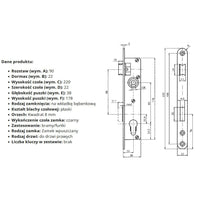 Serrure de porte portail 90/22