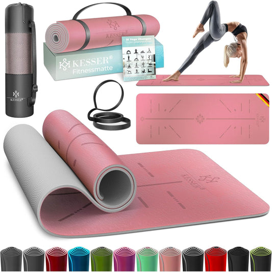 Tapis de Gym Yoga rembourré antidérapant  183 x 61