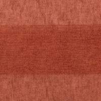 Rideau Voilage rayé - - Effet lin tissé en fils chenille - Terracotta - 140x240 cm - Polyester