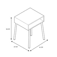 Table De Chevet "niche" 50cm Gris