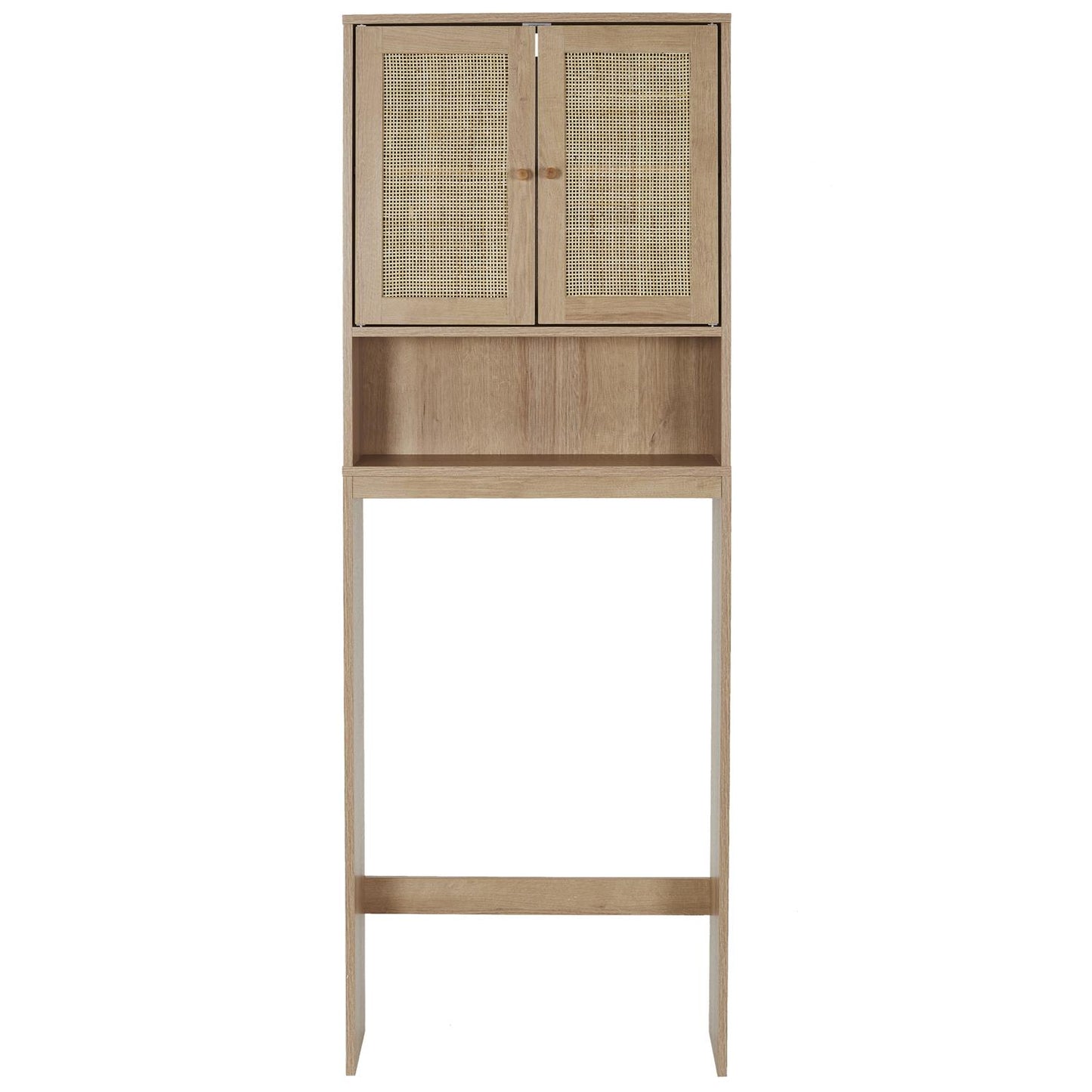 Meuble Dessus Wc 2 Portes Cannage 1 Niche Bali - Naturel