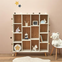 Bibliothèque Enfant "suzanne" 116cm Blanc et Beige