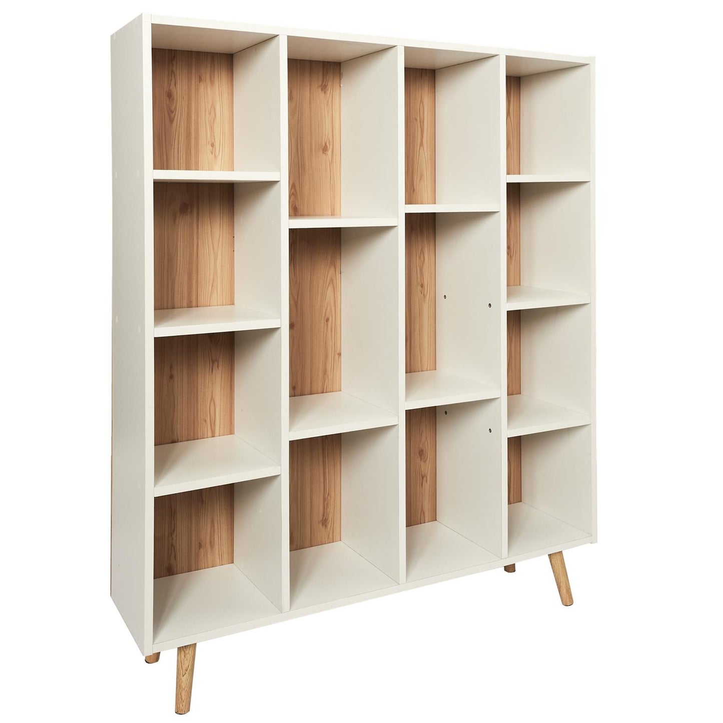 Bibliothèque Enfant "suzanne" 116cm Blanc et Beige