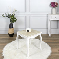 Table D'appoint En Bois "victoria" 45cm Blanc