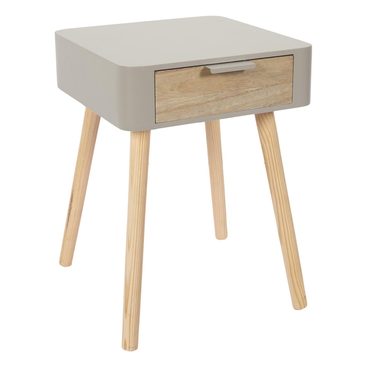 Table De Chevet 1 Tiroir "bois" 48cm Taupe