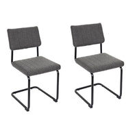 Lot de 2 Chaises Alban gris chiné 56x47x84cm