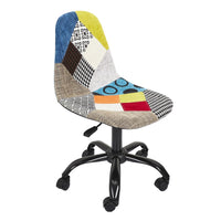 Chaise de bureau patchwork 55,5x91x44cm