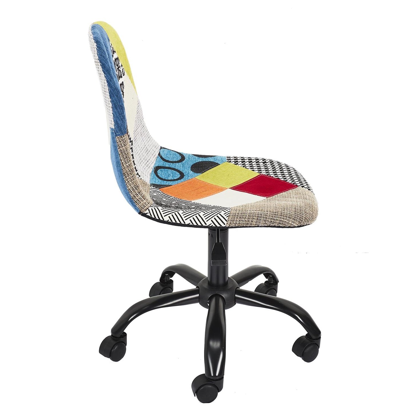 Chaise de bureau patchwork 55,5x91x44cm