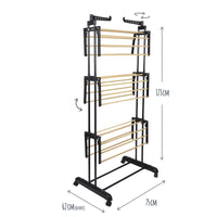 Etendoir séchoir a linge  Effet Bois 3 Etages 73x64x173cm