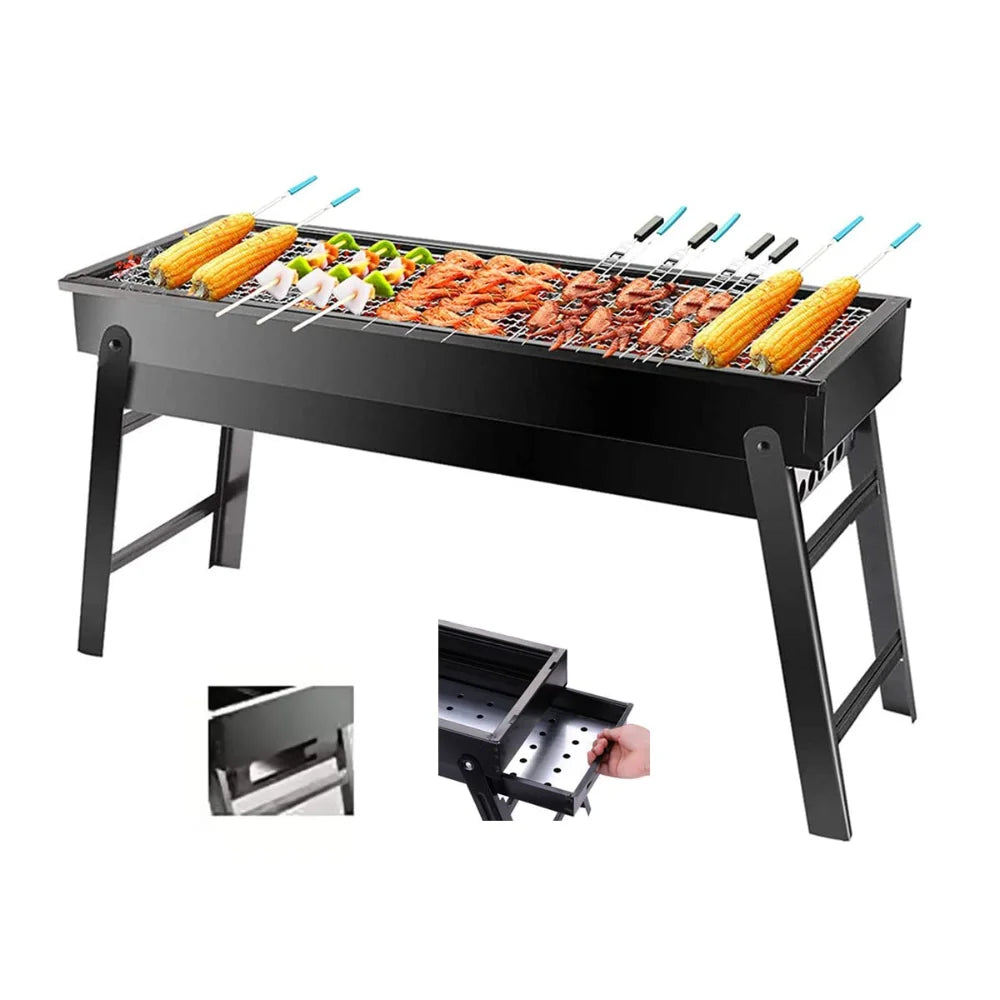 Barbecue  charbon portable pour camping  pique-nique 60x22x32 xm