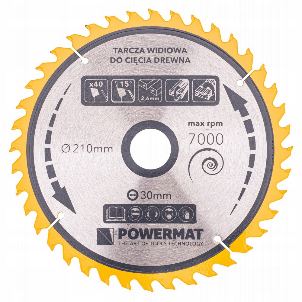 Lame scie circulaire  Widia pour bois 210x30 mm 40 dents